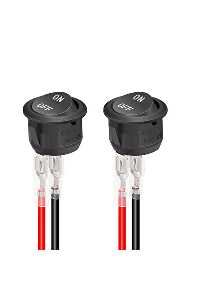 Choice قطعتان من مفتاح الروك الدائري 12 فولت تيار متردد 6 أمبير/250 فولت 10 أ...