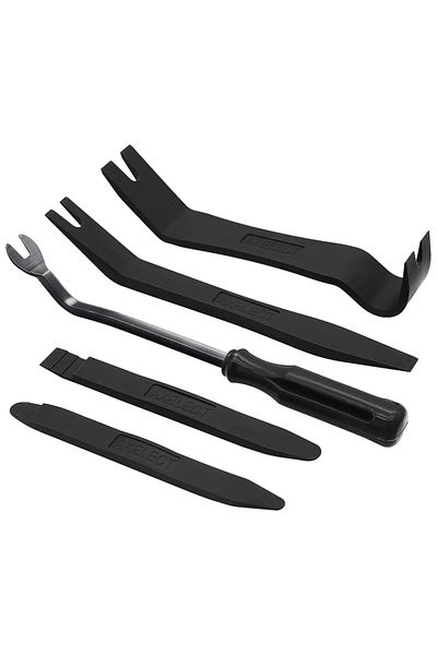 Choice Black 5pcs Auto Trim Removal Tool Kit, No Scratch Plastic Pry Tool Kit - Interior Door Panel Clip Fa
