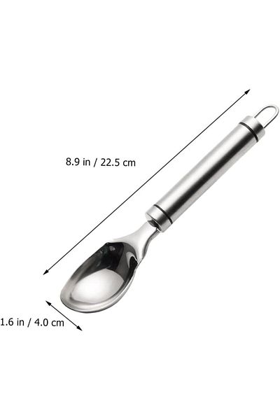 RAMDET Stainless Steel Ice Cream Spoon - For Mini Dumplings and Muffi