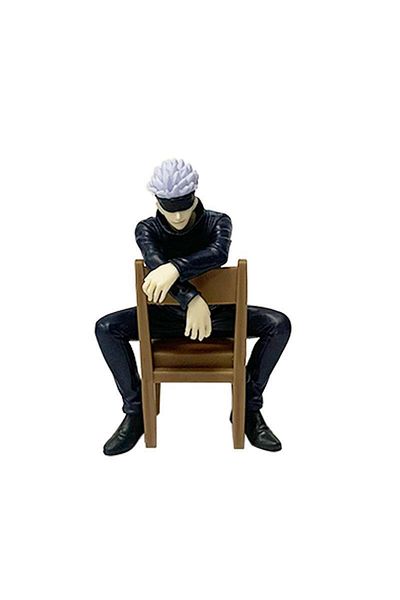 Choice Style 2 Jujutsu Kaisen 11cm 14cm Sitting Satoru Gojo Figure With Chair Break Time Collection Model A