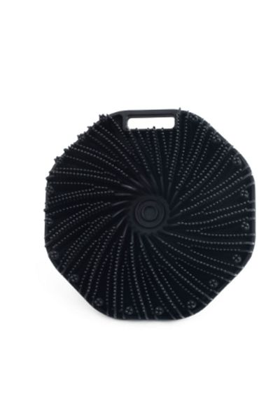 Choice Black Soft Silicone Body Scrubber Bath Brush With Ergonomic Handle Portable Shower Massage Cleaning