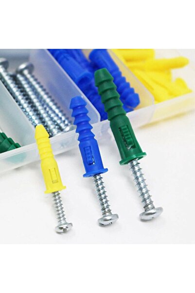 Choice مجموعة مسامير تثبيت بلاستيكية ذاتية الحفر للحوائط الجافة والجدارية، مكونة من 66 قطعة مثبتة في مقبس الحائط...