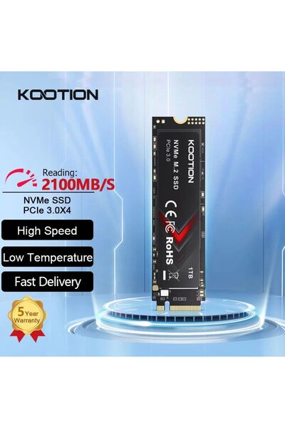 Choice محرك أقراص الحالة الصلبة Kootion Nvme M.2 Pcie 3.0 SSD سعة 512 جيجابايت و256 جيجابايت من الجيل الثالث*4 وقرص صلب داخلي 2280