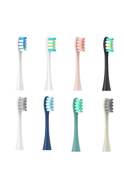 Choice 8 قطع جميع الألوان 8 قطع رؤوس فرشاة بديلة لـ Oclean X/ X PRO/ Z1/ F1/ ...