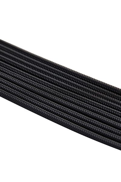FormulaMod طقم كابل تمديد مزود الطاقة باللون الأسود والأبيض بالكامل، كابل بلون سادة مقاس 300 مم Atx24pin