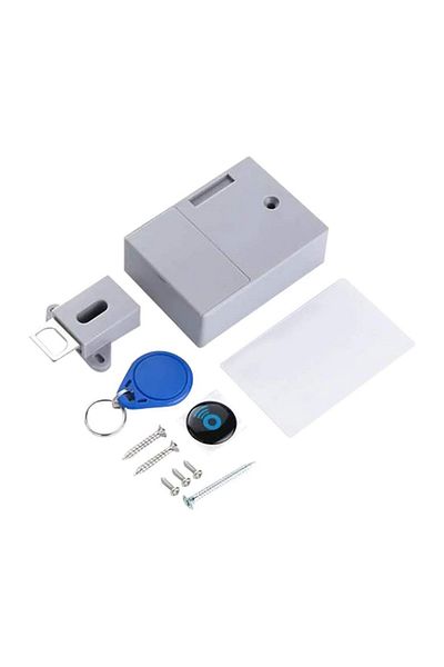 Choice Grey 1set Rfid Electronic Cabinet Lock Invisible Hidden Free Opening Intelligent Sensor Smart Lock L