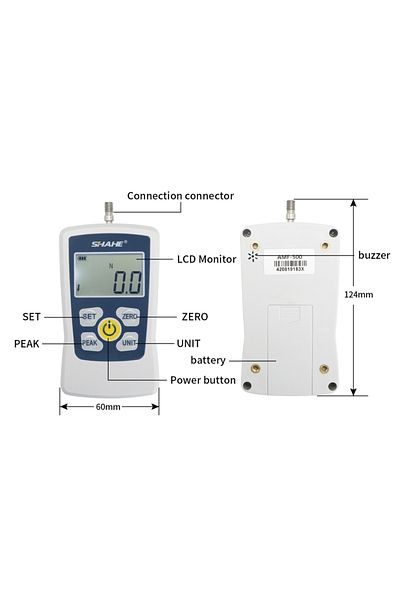 Shahe 500n Amf Digital Force Gauge Economic Dynamometer Force Gauge Push And Pull Tester Meter