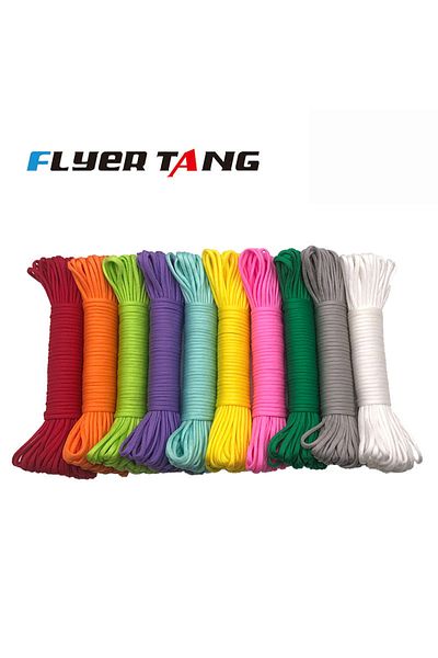 Choice 4 Size Dia.4mm 7 Stand Cores Paracord 550 For Survival Parachute Cord Lanyard  Climbing Camping R...