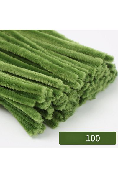 Choice 30cm Length Army Green 100pcs 30cm Chenille Stems Stick Cleaners Kids Educational Toys Handmade Colo