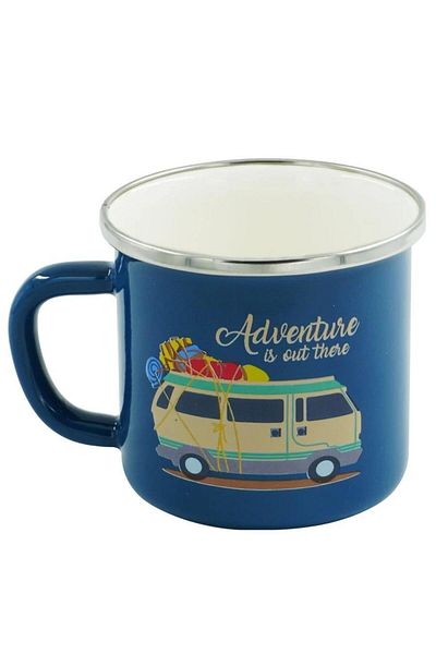 Orcamp Retro Enamel Caravan Mug 330 ml Blue