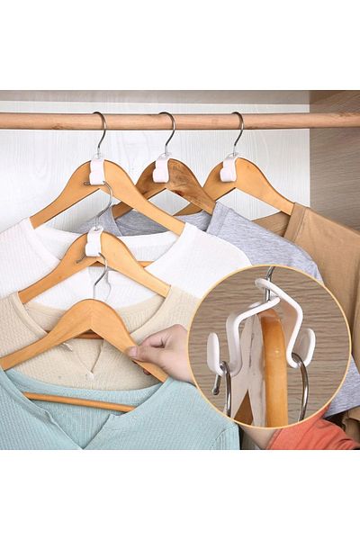 TİNEKE Hanger Multi-Purpose Practical Organizer Clothing Hanger Multiplication Clip 10 Pieces