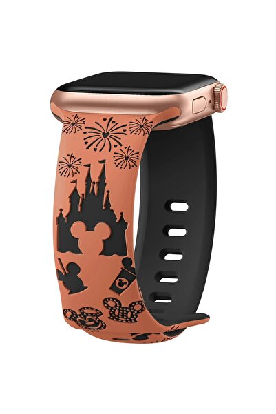 Alstrap Apple Watch 11-10 42mm 6 7 8 9 Se 38 40 41mm Uyumlu Lazer Kesim Desen...