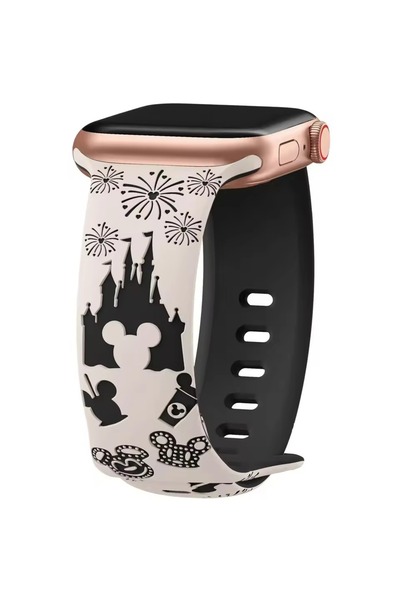 Alstrap Apple Watch 11-10 42mm 6 7 8 9 Se 38 40 41mm Uyumlu Lazer Kesim Desen...