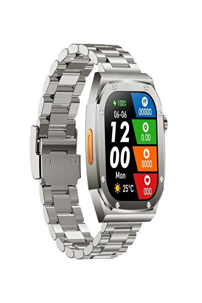 iOsuite Vogue Smart Watch Silver Stainless Steel Strap - FBW82