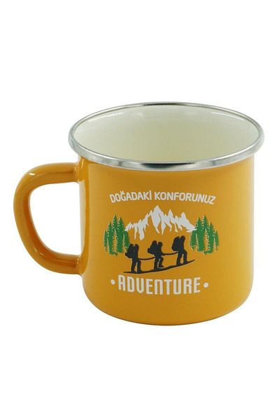 Orcamp Retro Enamel Adventure - 330 ml Yellow Mug, Out-1900 Model