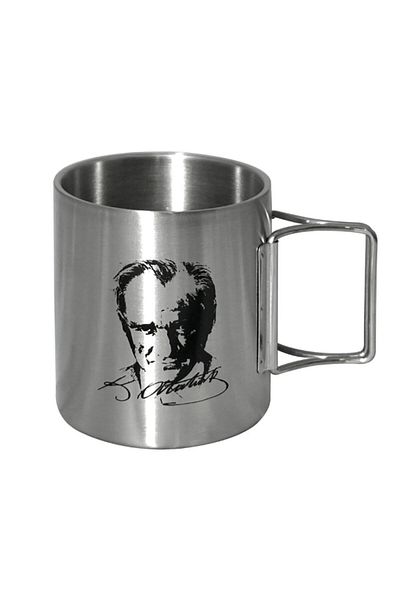 Orcamp Steel Cup Ataturk Model with Folding Handle