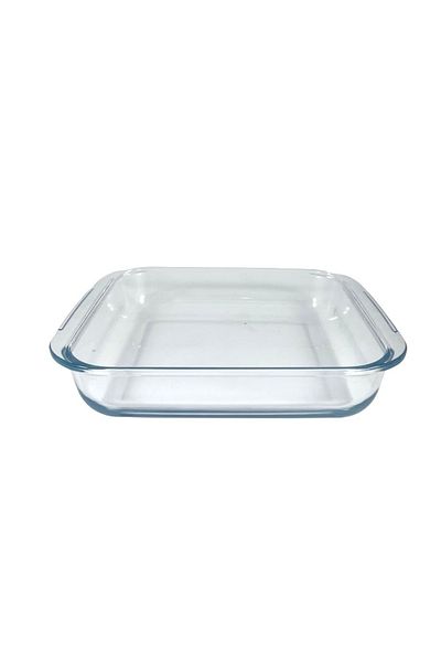 AVCI HOME MAKER Square Glass Baking Dish, 3 Lt Capacity, 32X28.5 Cm Diameter, 6 Cm Height - Clear
