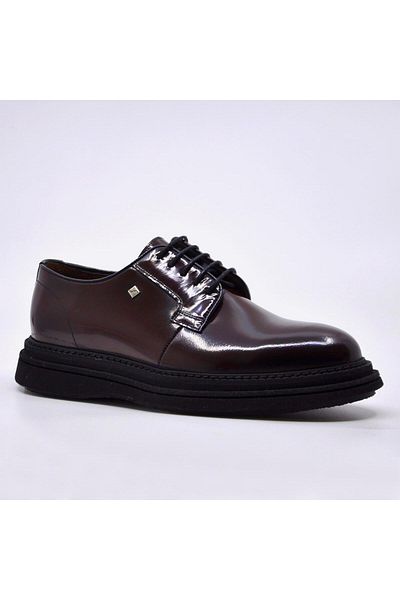 Fosco Pantofi pentru bărbați din piele lăcuită Eva Sole Roșu Claret 3157 966