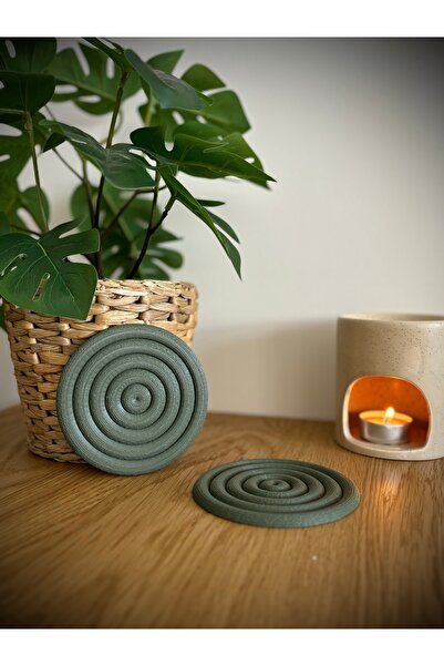 Menaggio Round Coaster Set - Olive Green