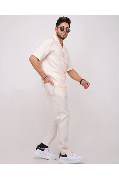erba Men's Double Suit Linen Shirt Trousers