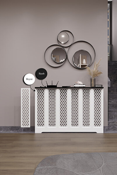 BAGAX Bodrum Model, Beyaz Üstü Siyah Renk,iç Ölçü 116 Cm Dış Ölçü 120 Cm Pete...