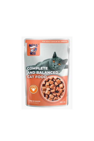 Miss Kis 100 gr Kuzu Etli Kedi Yaş Mama