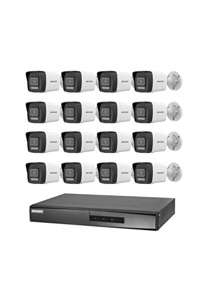 Hikvision 16 Kameralı 4 Mp Hybrid Light İp Güvenlik Kamera Seti DS-2CD1043G2-...