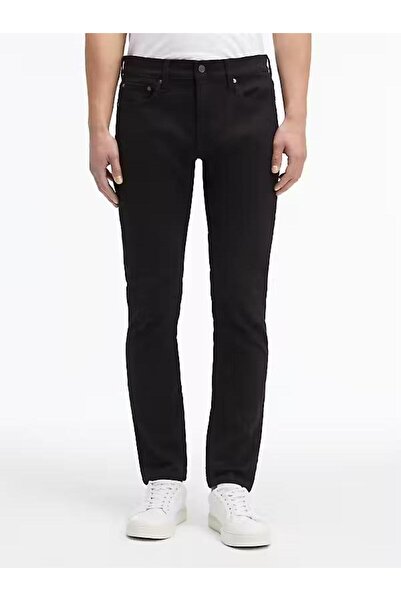 Calvin Klein Erkek Normal Bel Düz Slim Fit Dar Paça Siyah Jeans K10K114421-1BY