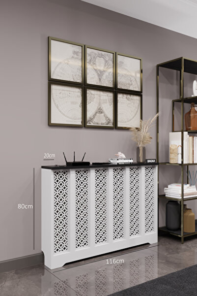 BAGAX Pera Model, Beyaz Üstü Siyah Renk,iç Ölçü 116 Cm Dış Ölçü 120 Cm Petek ...