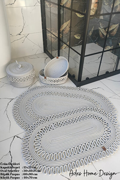 Jute, Bathroom Set, Bathroom Set, Bath Mat, Mop Set, Makeup Basket,Detergent Basket,Gift