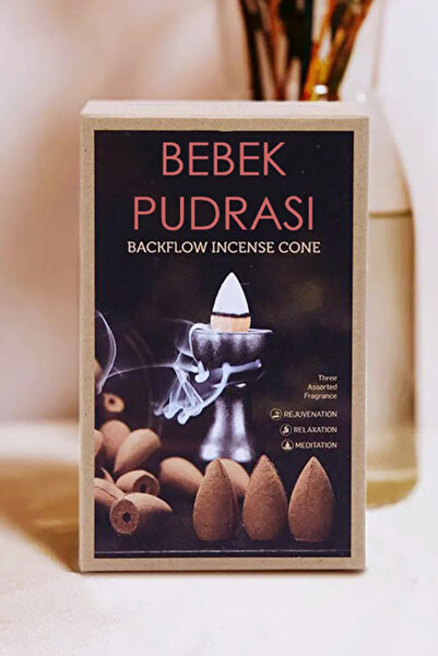 OrdoVeni Bebek Pudrası Kokulu 10 Adet Geri Akış Tütsü & Oda Kokusu