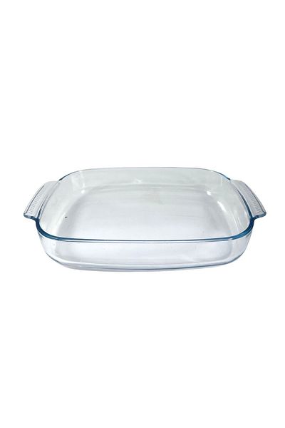 AVCI HOME MAKER Curve Rectangular Glass Baking Dish, 3.7L, 38x25.5 cm, 6.4 cm height - Clear.