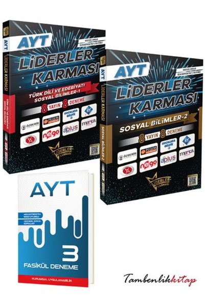 Bilimyolu Yayıncılık Liderler Karması AYT Edebiyat - Sosyal-1, Sosyal Bilimler-2 Branş Deneme Seti +3 Fasikül Deneme