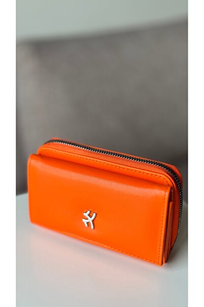 GP GUES POLO محفظة نسائية برتقالية متعددة الأقسام