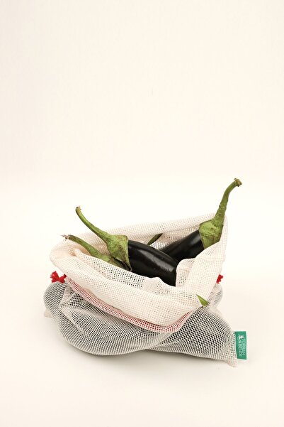 Torbambende 100% Pamuklu 12 Adet Alışveriş Ve Saklama Torbası