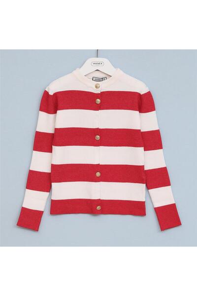 WANEX Kız Çocuk Uzun Kol İnce Ceket - 23060 - Kırmızı