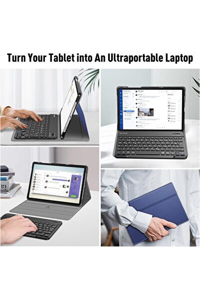 Fogy Samsung Galaxy Tab A11 Plus/A9+ Plus 11INÇ 2025 Case Uyumlu Bluetooth Türkçe Q Klavyeli Kılıfı