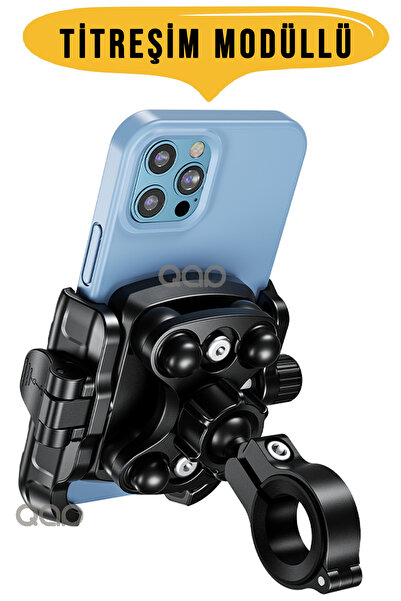 QAP Motosiklet Telefon Tutucu Titreşim Modüllü Telefon Tatacağı (SADECE GİDON BAĞLANTILI) M88uyumlu