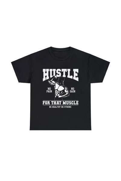 Dupe Design Тениска с щампа HUSTLE GYM Oversize