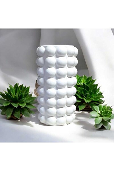 DNZDESIGN BÜYÜK BUBBLE BEYAZ,26X14,VAZO,MUUD,COCO,WAİKİKİ,dnz