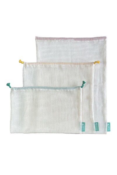 Torbambende 100% Pamuklu 12 Adet Alışveriş Ve Saklama Torbası