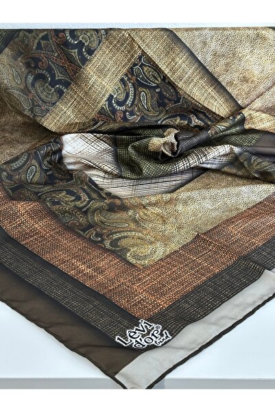 İpek Levidor trend desenli twill eşarp