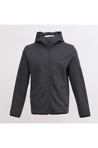 WANEX Men's Long Sleeve Hooded Stand Collar Jacket - Swt-302 - Anthracite