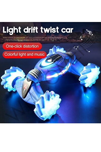 welcomein Oyuncak 2.4ghz Bilekten Kontrollü Full Fonksiyon Müzikli Işıklı Şarjlı Çift Kumandalı Akrobat Araba