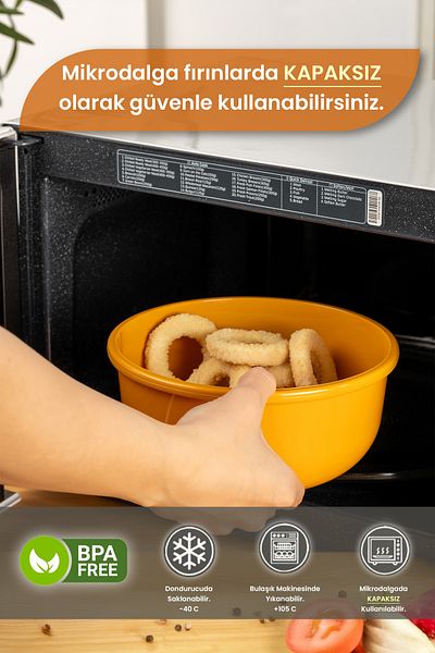 MYBOX 3 Piece Set Ayza Refrigerator - Microwave and Freezer Compatible Storage Container