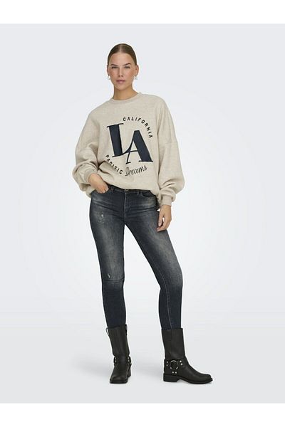 ONLY Hanorac alb Onldeborah L/s Club cu gâtul O pentru femei 15337256-Birch