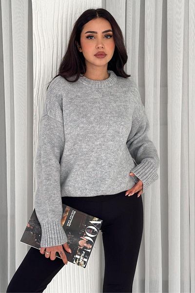 ZISHAN Women's Knitwear Crew Neck Oversize Knitwear Sweater 110