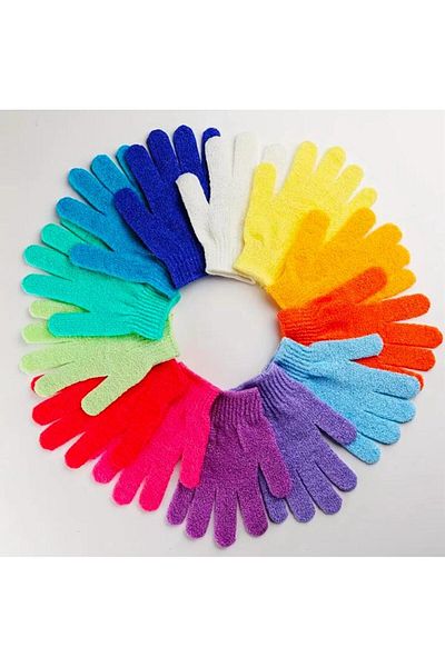 miatamer 1 Pair of Exfoliating Gloves, Body Exfoliating Gloves Bath Washcloth and Scrub Massage Gloves