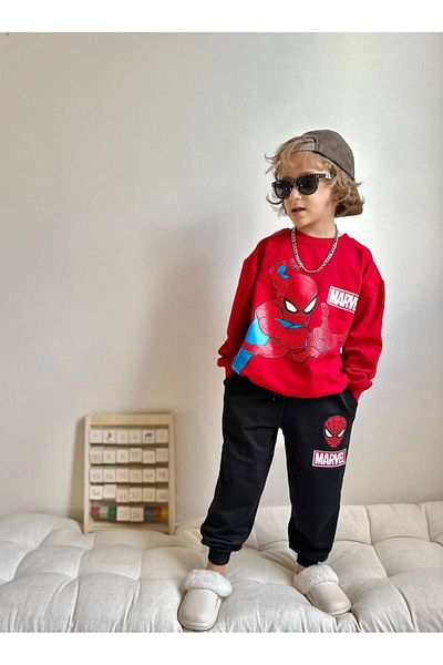 YİGİT BUTİK Yigit Boutique Character Printed Boy's Bottom Top Set