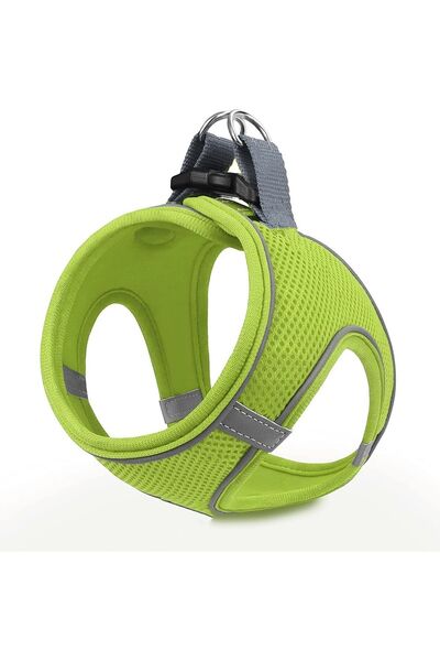 Mita Pet طوق Mita Air Mesh للقطط والكلاب عاكس مزدوج، مضاد للتعرق أصفر نيون / ...